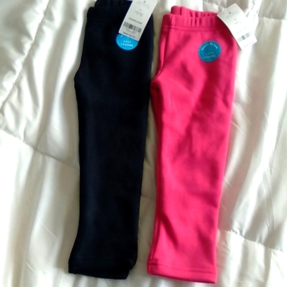 Carter's Other - NWT 2 pairs Toddler girl's Carter's 2T leggings, black & pink